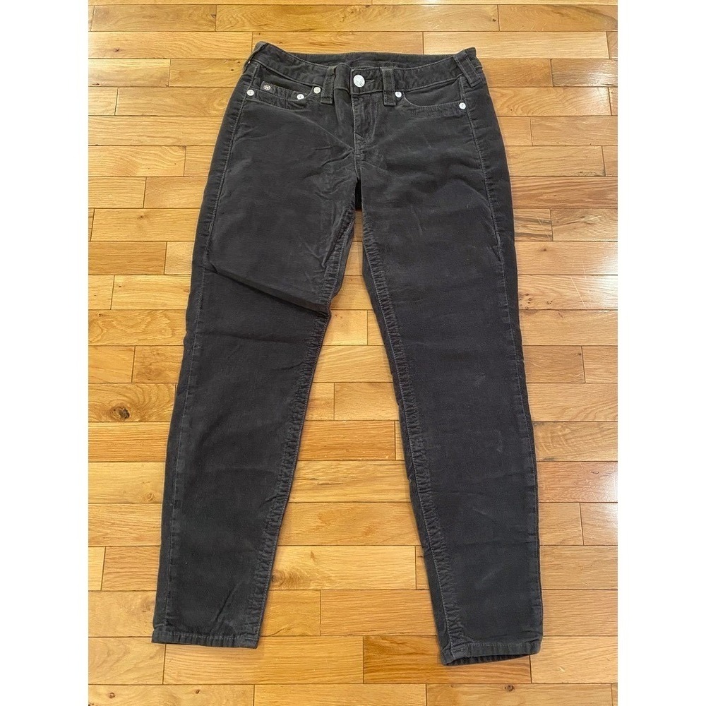 True Religion World Tour Corduroy‎ Pants Women's Size 30 Gray